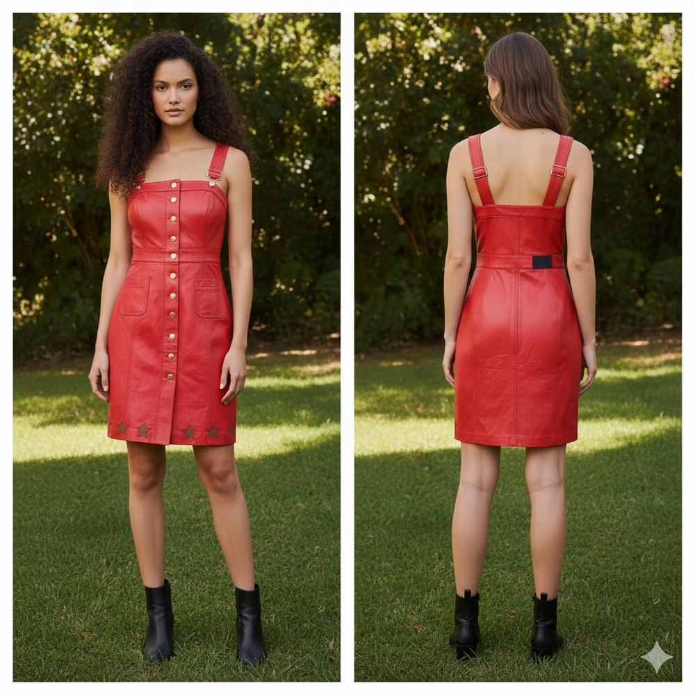 SJYP SHEEP LEATHER DRESS - Picture 5 of 7